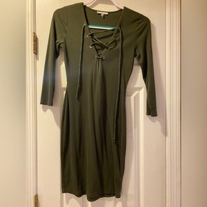 Women’s Small Green Long Sleeve Dress